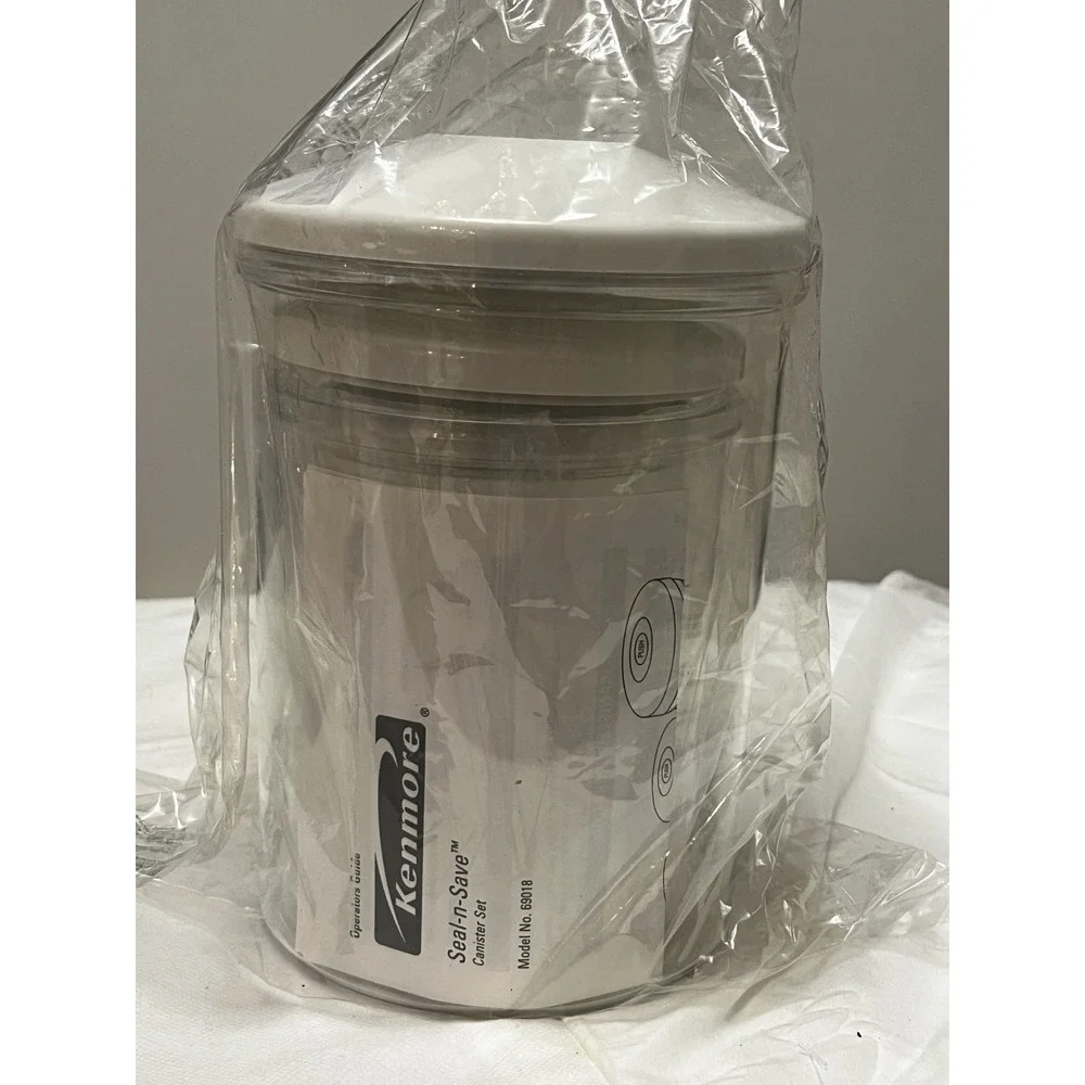 VTG Kenmore Seal-N-Save Canister Set of 3 Airtight Storage Vacuum Seal Organize